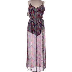Ella Moss 100% Silk Sheer Maxi Dress Size M